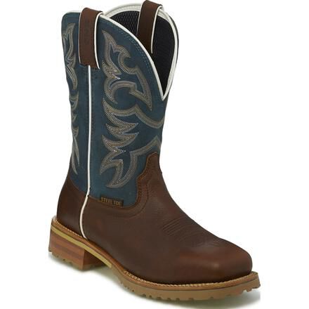Justin steel toe pull on boots hot sale