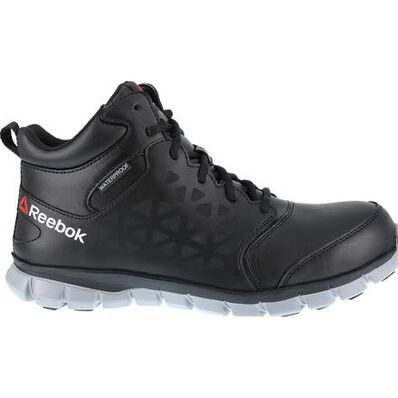 Reebok Sublite Cushion Work Men's Composite Toe Electrical Hazard Waterproof Mid-Cut Athletic Shoe, , large