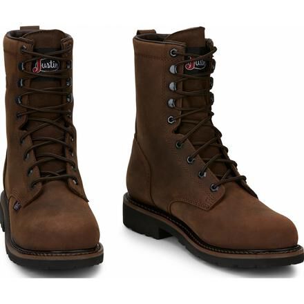 Justin Work Men s Steel Toe Waterproof Lace Up Work Boot SE961