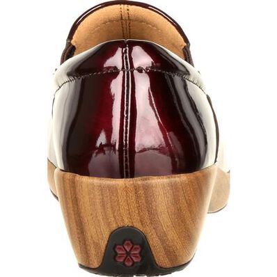4Eursole Comfort 4Ever Women's Burgundy Patent Slip-On Shoe, , large