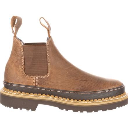 Women s Brown Leather High Romeo Slip On Shoe Georgia Giant