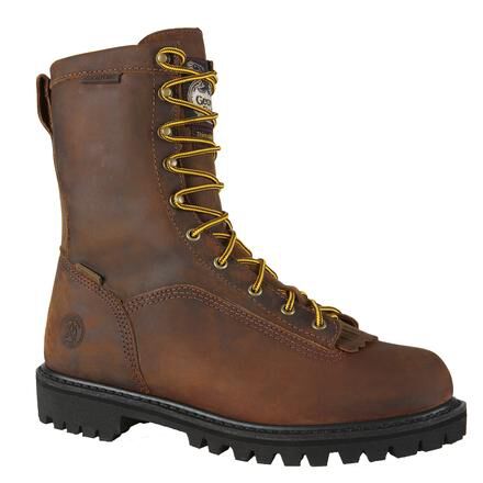 Georgia Boot Men s 8 Insulated Waterproof Low Heel Logger Work Boot Style G8048