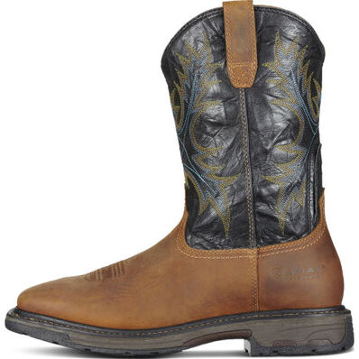 Ariat WorkHog Wide Square Men's Steel Toe Waterproof Western Work Boot, , large