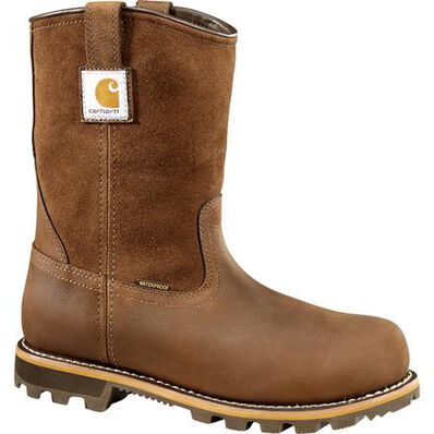 Carhartt Traditional Welt Men's Carbon Nano Toe Electrical Hazard Waterproof Pull-on Work Boots, , large