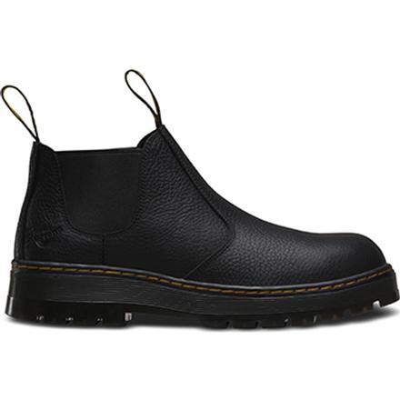 Men s Steel Toe Pull On Black Work Shoe Dr. Martens Rivet