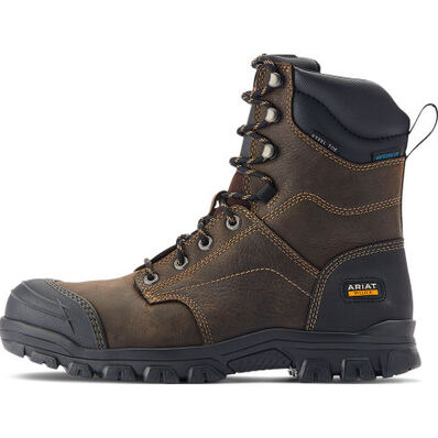 Ariat Treadfast Men's 8-inch Steel Toe Electrical Hazard Waterproof Work Boot, , large