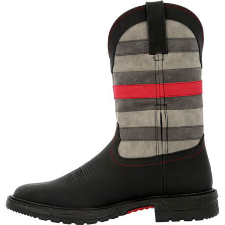 Red safety boots store