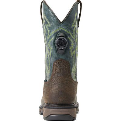 Ariat WorkHog XT BOA Men's 11-inch Carbon Nano Toe Electrical Hazard Waterproof Pull-On Western Work Boot, , large