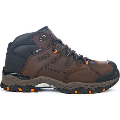 HOSS Tracker Men's 5 inch Composite Toe Electrical Hazard Waterproof Leather Work Hiker, , large