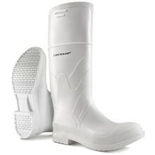 Dunlop White PVC 15 inch Steel Toe Waterproof Work Boot
