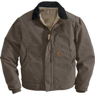 Carhartt Sandstone Dearborn Jacket/Sherpa Lined, , large