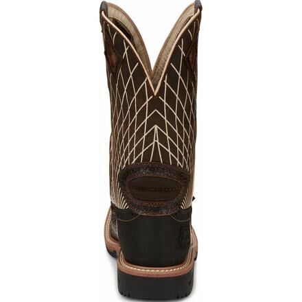 Justin Work Hybred Derrickman Croc Print Men s Composite Toe Electrical Hazard Pull on Western Work Boots SE4833