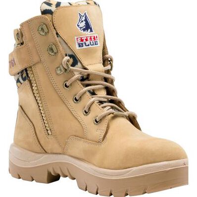 zip up steel toe cap boots