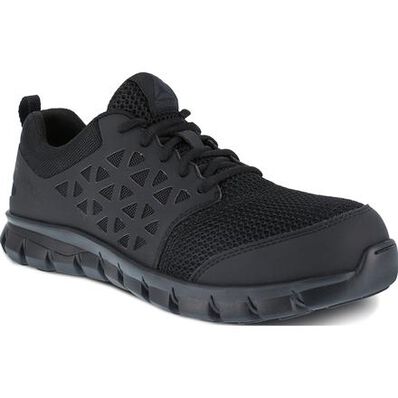 Reebok Sublite Cushion Work Men's Composite Toe Static-Dissipative Slip-Resistant Work Athletic Shoe, , large