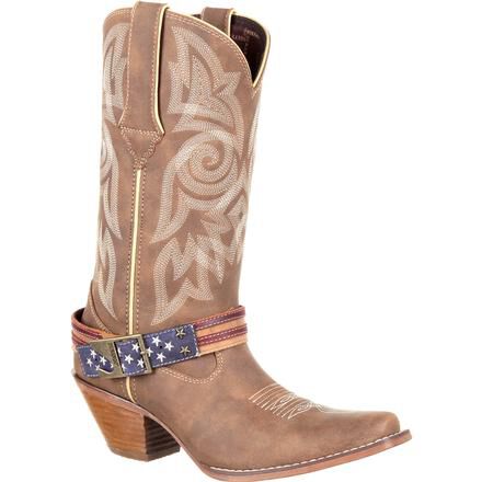DRD0208 Crush by Durango Women s Flag Accessory Western Boot