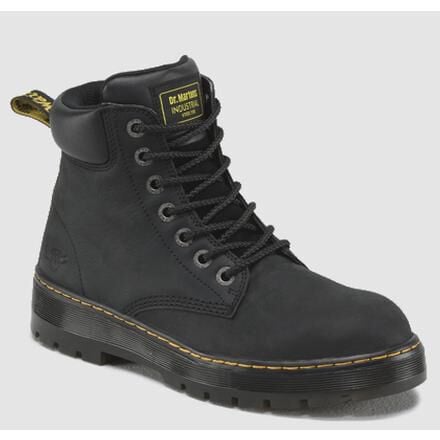 dr martens slip on steel toe boots