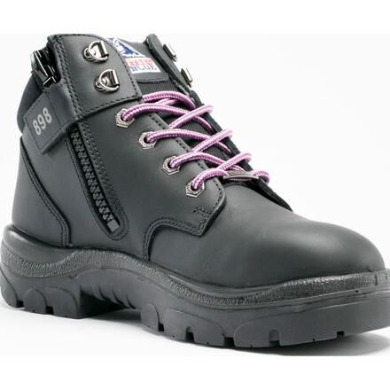 Side zip composite toe boots top