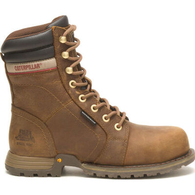 Cat Echo Women's 8-inch Steel Toe Electrical Hazard Waterproof Leather Work Boot, , large
