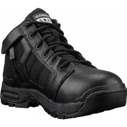 Women s Black Military Waterproof Side Zip Duty Work Boot SB125411
