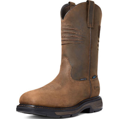 Ariat WorkHog XT Patriot Men's 11 inch Carbon Toe Electrical Hazard Waterproof Western Work Boot, , large