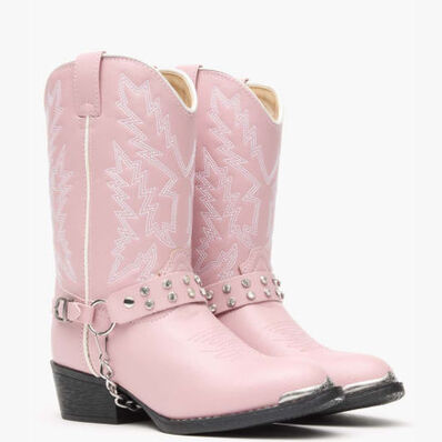 Durango® Big Kid Pink Rhinestone Western Boot, , large
