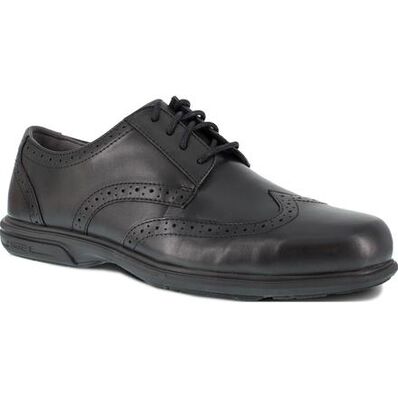 Florsheim Work Loedin Men's Steel Toe Static-Dissipative Black Dress Wingtip Oxford, , large