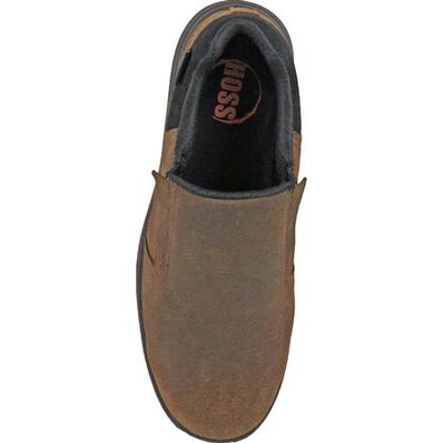 HOSS Worker Men's Internal Metatarsal Composite Toe Electrical Hazard Slip-On Work Oxford, , large