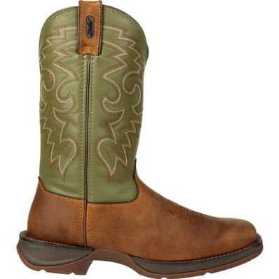 Rebel™ by Durango® Coffee & Cactus Pull-On Western Boot, , large Rebel™ by Durango® Coffee & Cactus Pull-On Western Boot, , large