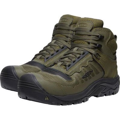 KEEN Utility Reno Mid Men's Carbon Fiber Toe Electrical Hazard Waterproof Hi-Top Athletic Work Boot, , large
