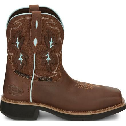 Justin Work Gypsy Chisel Women s 8 Inch Carbon Nano Electrical Hazard Waterproof Western Work Boot