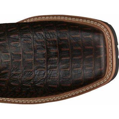Justin Work Hybred® Derrickman Croc Print Men's Composite Toe Electrical Hazard Pull-on Western Work Boots, , large