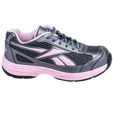 Women's Pink Athletic Steel Toe LoCut Shoe by Reebok #RB164
