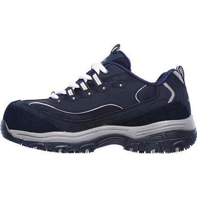 SKECHERS Work D'Lites Pooler Women's Alloy Toe Slip-Resistant Work Athletic Shoe, , large