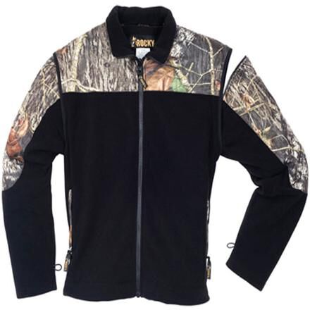 This 609475 Rocky men s fleece jacket is lightweight comfortable to wear has a stylish design and can be converted into a vest zip off sleeves