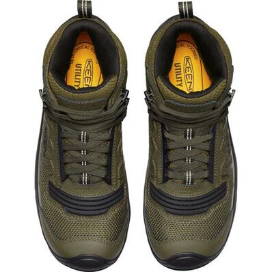 KEEN Utility Reno Mid Men's Carbon Fiber Toe Electrical Hazard Waterproof Hi-Top Athletic Work Boot, , large