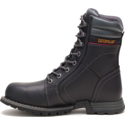 Cat Echo Women's 8-inch Steel Toe Electrical Hazard Waterproof Leather Work Boot, , large