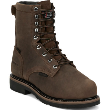 Justin Work Pulley Men s 8 inch Internal Met Composite Toe Waterproof Work Boot