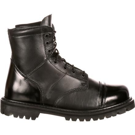 Men s Black Side Zipper 7 Inch Jump Boot Rocky Public Service Boots