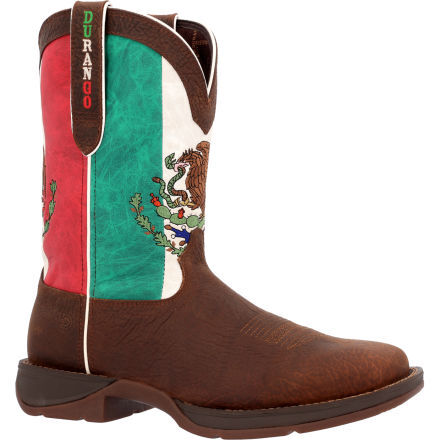 Rebel by Durango Mexico Flag Men s 11 inch Steel Toe Western Work Boot