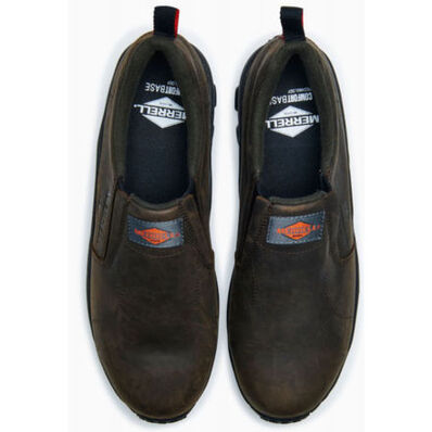 Merrell Jungle Moc Men's Composite Toe Static-Dissipative Leather Slip-On Oxford, , large