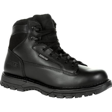 Black polishable work boots store