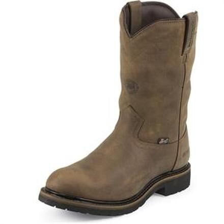 Pull on insulated store work boots