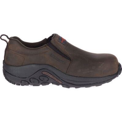 Merrell Jungle Moc Women's Composite Toe Electrical Hazard Leather Slip-On Oxford, , large