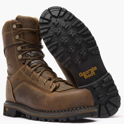 Georgia Boot AMP LT Low Heel Logger Composite Toe Waterproof Work Boot, , large