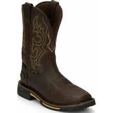 Justin Original Work Hybred Joist Rustic Barnwood Men's Composite Toe Waterproof Western Work Boot