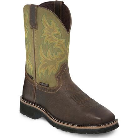 justin square toe waterproof boots