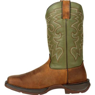 Rebel™ by Durango® Coffee & Cactus Pull-On Western Boot, , large Rebel™ by Durango® Coffee & Cactus Pull-On Western Boot, , large