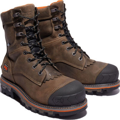 Timberland PRO Boondock HD Men's 8-inch Composite Toe Waterproof Logger Work Boot, , large