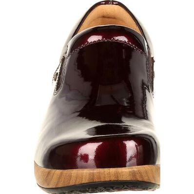 4Eursole Comfort 4Ever Women's Burgundy Patent Slip-On Shoe, , large