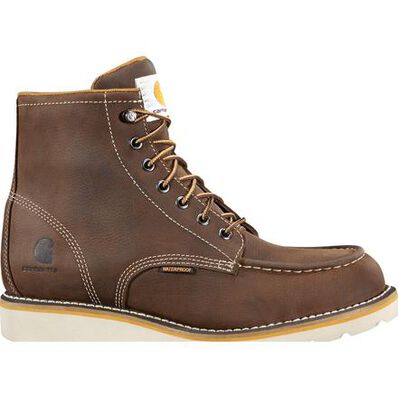 Carhartt Wedge Men's Moc-Toe Electrical Hazard Waterproof Leather Work Boot, , large